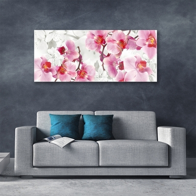 Tableaux sur verre Fleurs floral rose