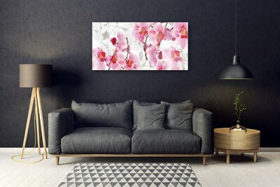 Tableaux sur verre Fleurs floral rose