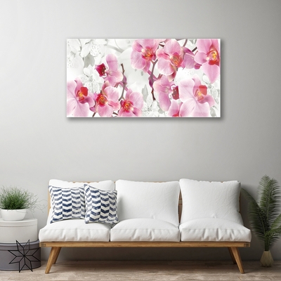 Tableaux sur verre Fleurs floral rose