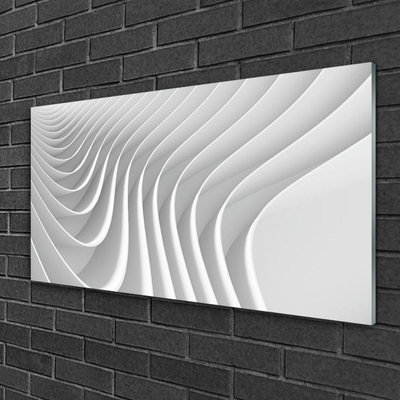 Tableaux sur verre Abstrait art blanc