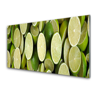 Tableaux sur verre Citron vert lime cuisine vert