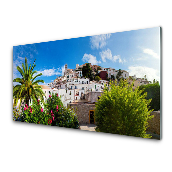 Tableaux sur verre Ville paysage brun vert gris