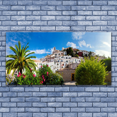 Tableaux sur verre Ville paysage brun vert gris