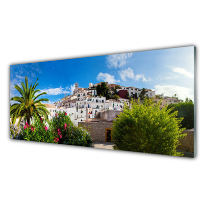 Tableaux sur verre Ville paysage brun vert gris