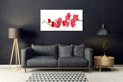 Tableaux sur verre Fleurs floral rouge