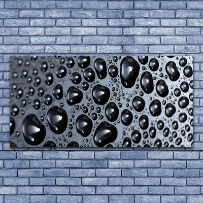 Tableaux sur verre Abstrait art noir gris