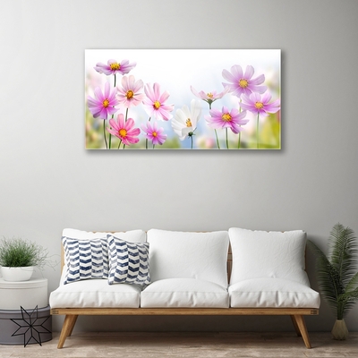 Tableaux sur verre Fleurs floral rose