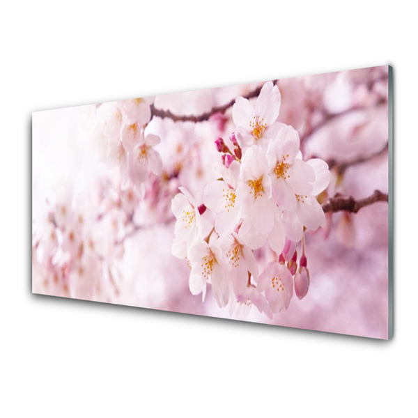 Tableaux sur verre Fleurs floral rose