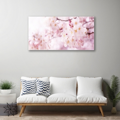 Tableaux sur verre Fleurs floral rose