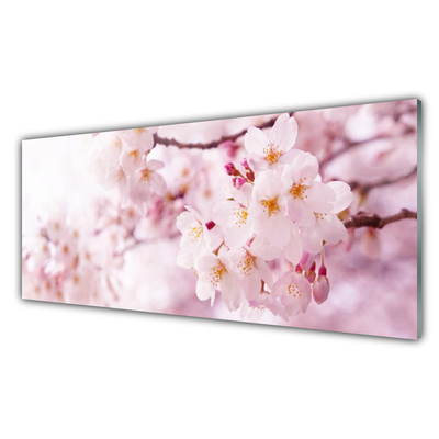 Tableaux sur verre Fleurs floral rose