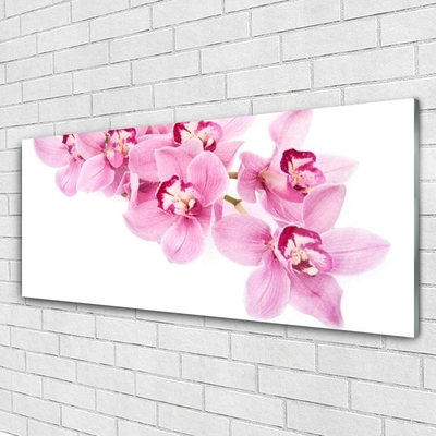 Tableaux sur verre Fleurs floral rose