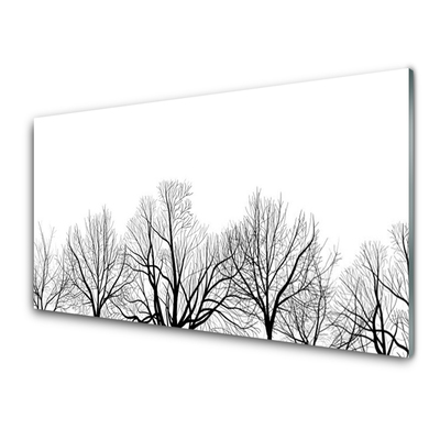 Tableaux sur verre Arbres nature noir