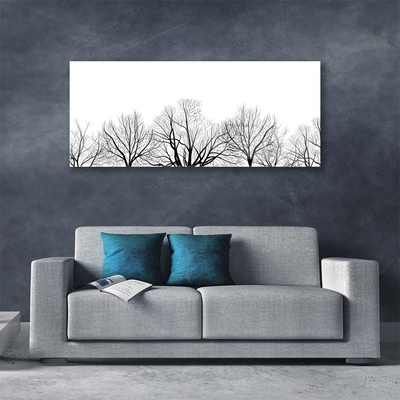 Tableaux sur verre Arbres nature noir