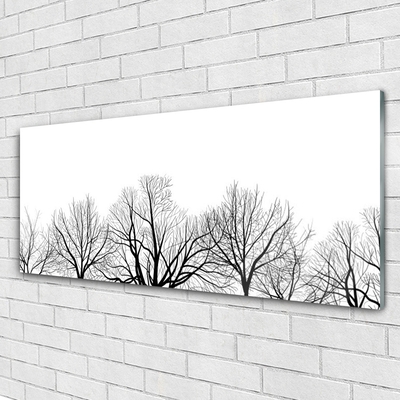 Tableaux sur verre Arbres nature noir