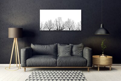 Tableaux sur verre Arbres nature noir