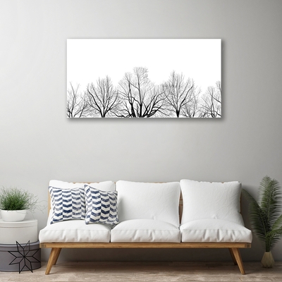 Tableaux sur verre Arbres nature noir