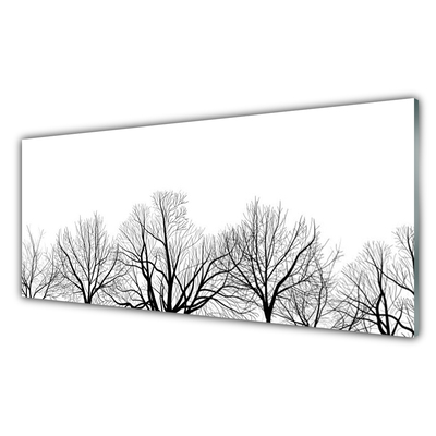 Tableaux sur verre Arbres nature noir