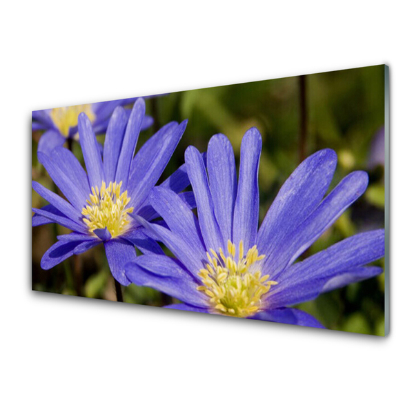 Tableaux sur verre Fleurs floral violet