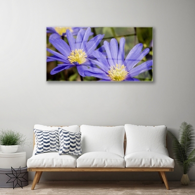 Tableaux sur verre Fleurs floral violet