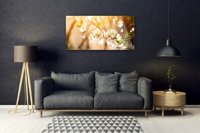 Tableaux sur verre Fleurs floral blanc