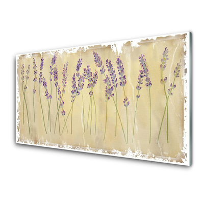 Tableaux sur verre Fleurs floral violet