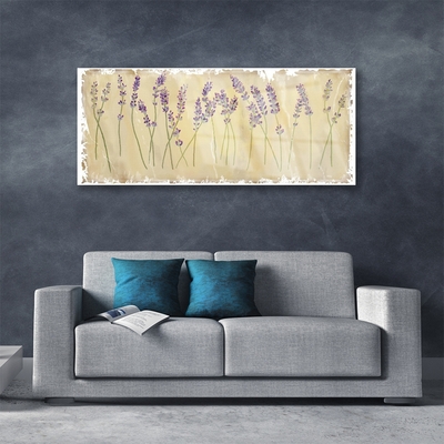 Tableaux sur verre Fleurs floral violet