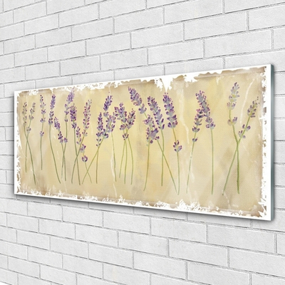 Tableaux sur verre Fleurs floral violet