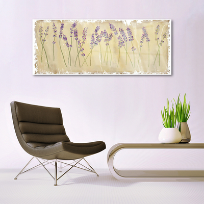 Tableaux sur verre Fleurs floral violet