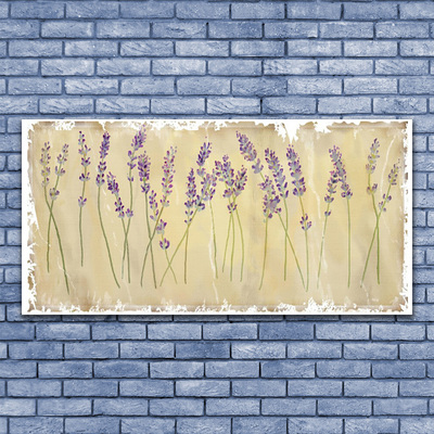 Tableaux sur verre Fleurs floral violet