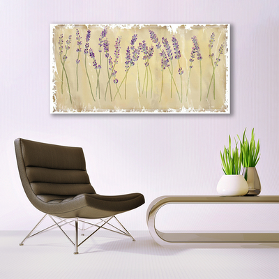 Tableaux sur verre Fleurs floral violet