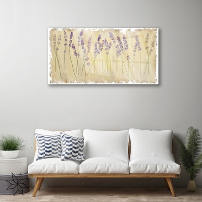 Tableaux sur verre Fleurs floral violet