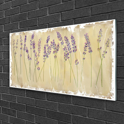 Tableaux sur verre Fleurs floral violet