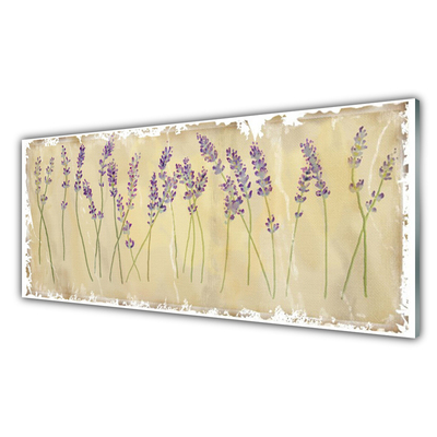 Tableaux sur verre Fleurs floral violet