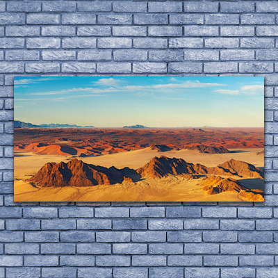 Tableaux sur verre Désert paysage brun jaune