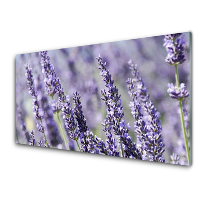 Tableaux sur verre Fleurs floral violet