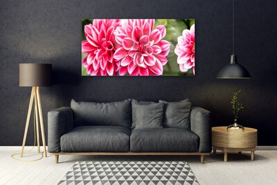 Tableaux sur verre Fleurs floral rouge blanc