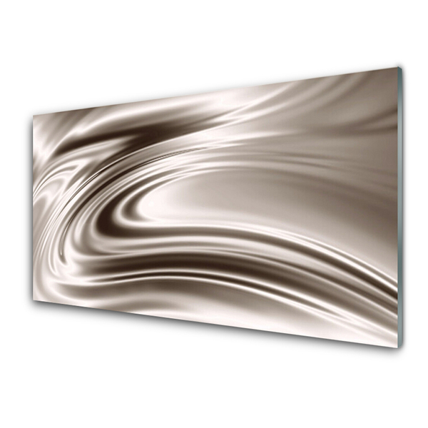 Tableaux sur verre Abstrait art gris brun