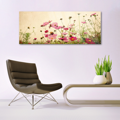 Tableaux sur verre Fleurs floral rose rouge