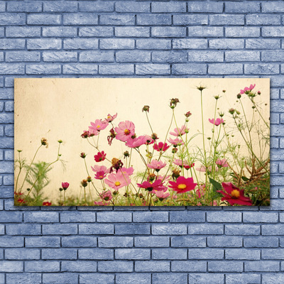 Tableaux sur verre Fleurs floral rose rouge