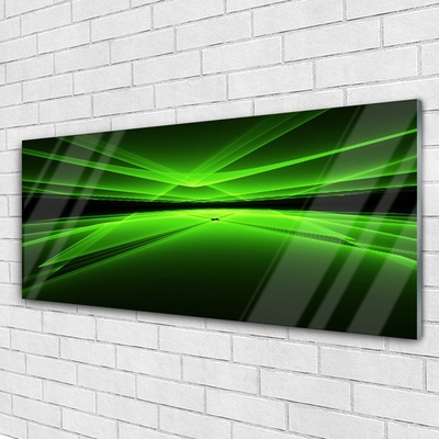 Tableaux sur verre Abstrait art vert noir