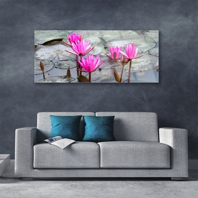 Tableaux sur verre Fleurs floral rouge