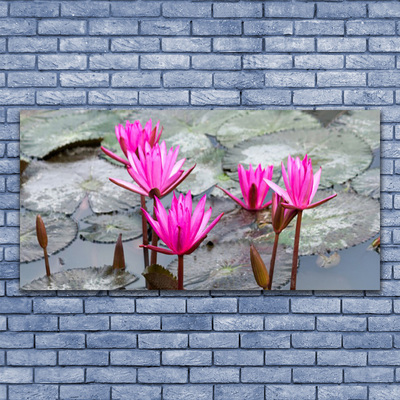 Tableaux sur verre Fleurs floral rouge