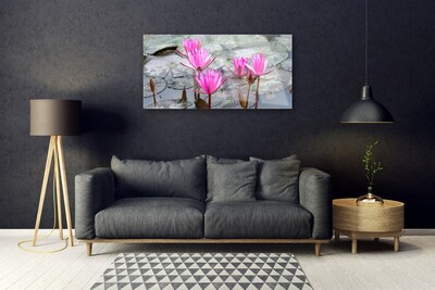 Tableaux sur verre Fleurs floral rouge