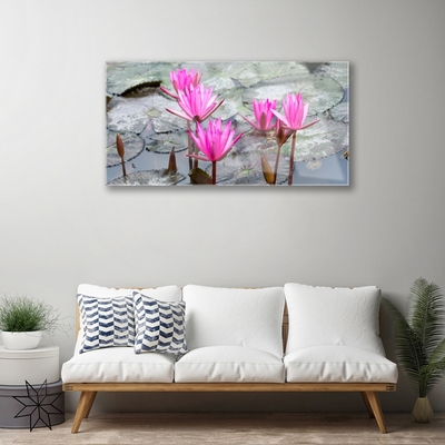 Tableaux sur verre Fleurs floral rouge