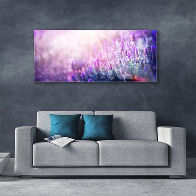 Tableaux sur verre Fleurs floral rose violet