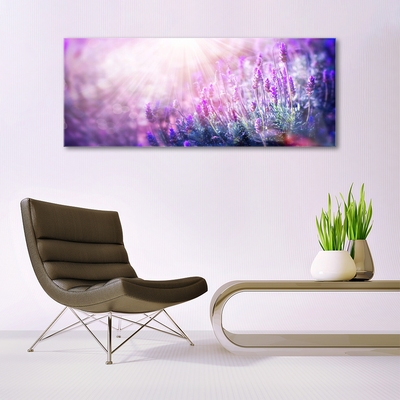 Tableaux sur verre Fleurs floral rose violet