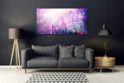 Tableaux sur verre Fleurs floral rose violet