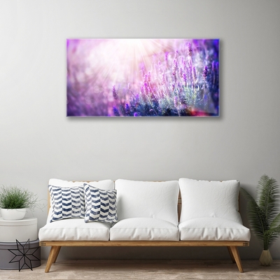 Tableaux sur verre Fleurs floral rose violet