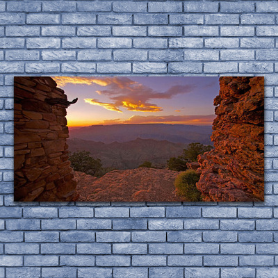 Tableaux sur verre Roche paysage brun