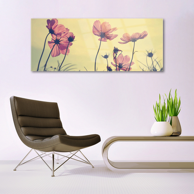 Tableaux sur verre Fleurs floral rose